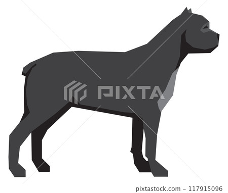 Cane corso color icon. Dog breed illustration Cane corso color icon. Dog breed illustration 117915096