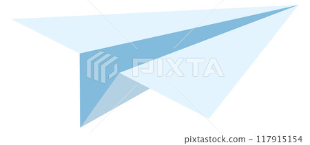 Origami plane color icon. Flying paper message 117915154