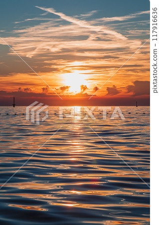 An incredibly beautiful sunset in Porec near the Parentium Hotel 117916636