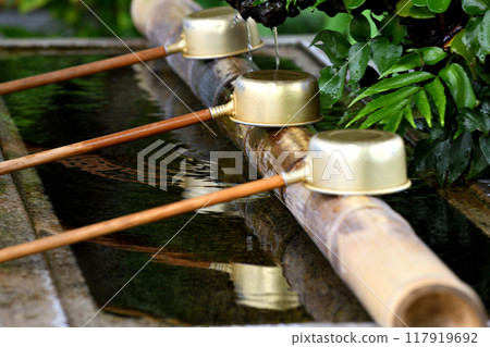 不忍池神社的噴泉處的鋼包 117919692
