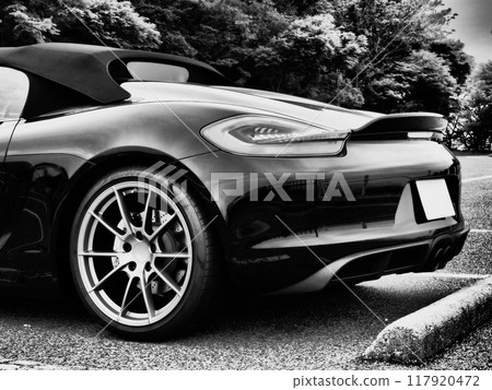 Shiny black sports car 117920472