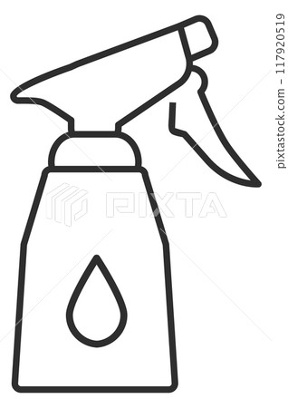 Clean detergent spray plastic bottle line icon Clean detergent spray plastic bottle line icon 117920519