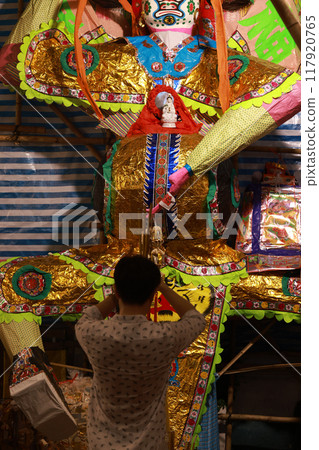 king of ghost inside theatre for Ghost Festival or called Yu Lan or Yulanpen festvial. Chinese believe on 15th day the realms of Hell and the realm of the living are open king of ghost inside theatre for Ghost Festival or called Yu Lan or Yulanpen festvial. Chinese believe on 15th day the realms of Hell and the realm of the living are open 117920765
