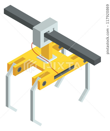 Industrial car lifting crane. Machine vehicle manipulator 117920869