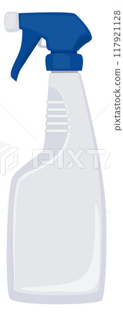 Detergent spray bottle template. Cartoon white container 117921128