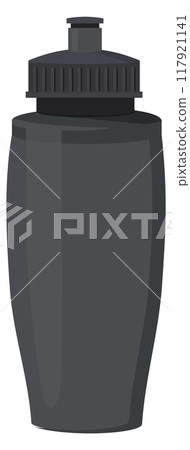Drink water bottle cartoon icon. Fitness container Drink water bottle cartoon icon. Fitness container 117921141