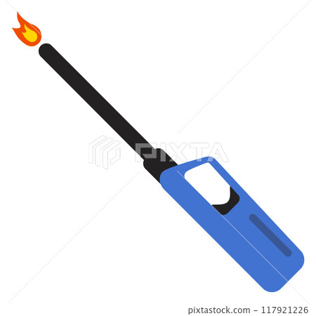 Cooker lighter color icon. Electric spark fire 117921226