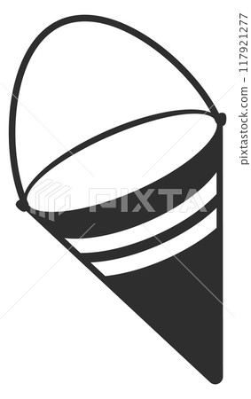 Cone bucket black icon. Fire protection tool 117921277