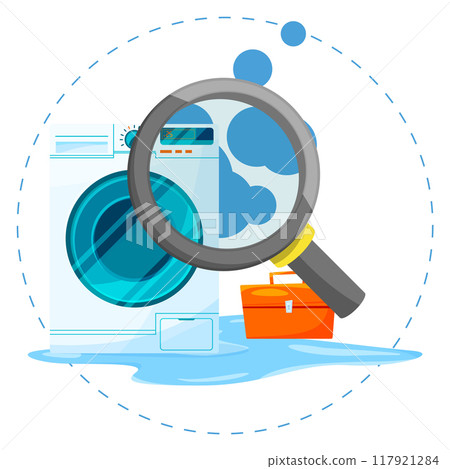 Washing machine break. Repair service for damaged appliance Washing machine break. Repair service for damaged appliance 117921284