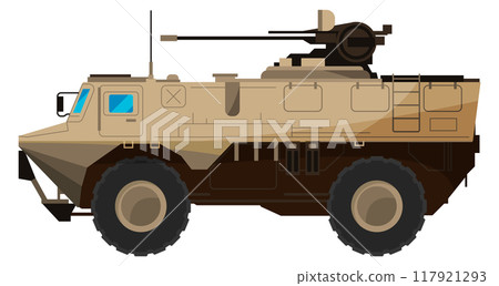 Armored war vehicle. Battle force infantry transport 117921293