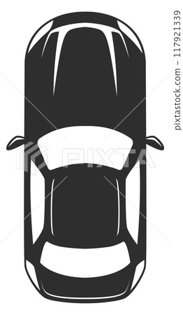 Sport car black icon. Traffic transport top view Sport car black icon. Traffic transport top view 117921339