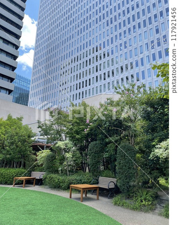 Scenery of a green office district 2 117921456