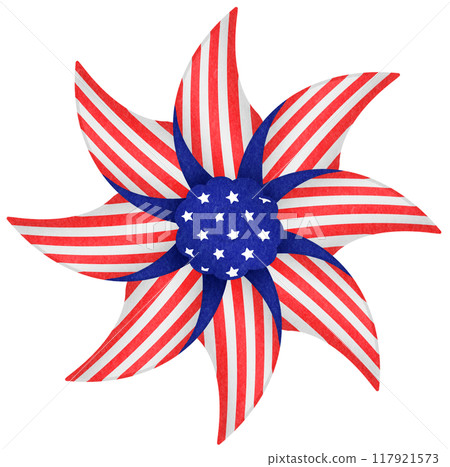 Patriotic Red White and Blue Pinwheel Patriotic Red White and Blue Pinwheel 117921573