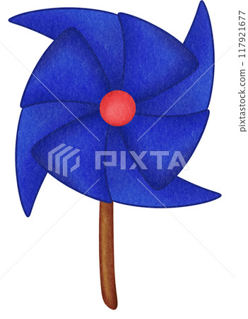 Patriotic Red White and Blue Pinwheel Patriotic Red White and Blue Pinwheel 117921677
