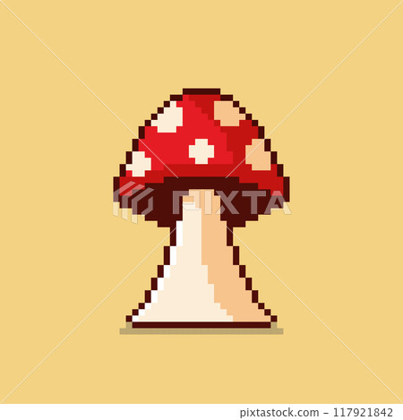 Pixel art mushroom game asset design Pixel art mushroom game asset design 117921842