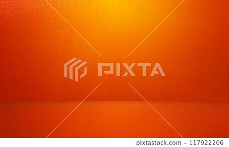 The floor and walls of the room were orange as a background. 117922206