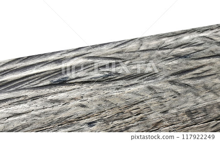 View of wood or wooden table top corner Isolated on white background View of wood or wooden table top corner Isolated on white background 117922249