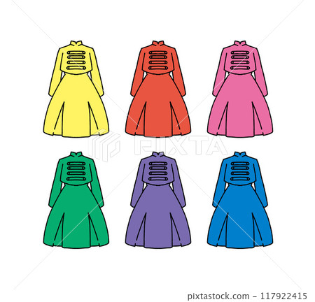 Idol costume illustration set 117922415