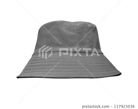 black bucket hat Isolated on a white background black bucket hat Isolated on a white background 117923036