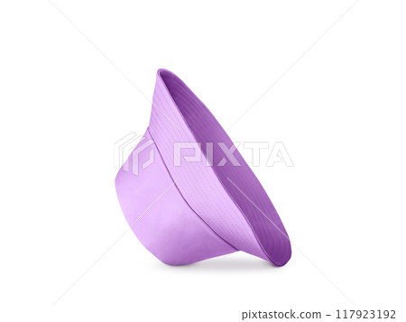 purple bucket hat isolated on white background 117923192