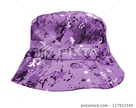 graphic purple bucket hat isolated on white background graphic purple bucket hat isolated on white background 117923349