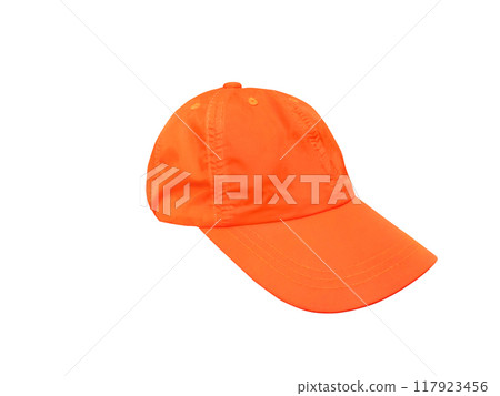orange cap isolated on a white background orange cap isolated on a white background 117923456