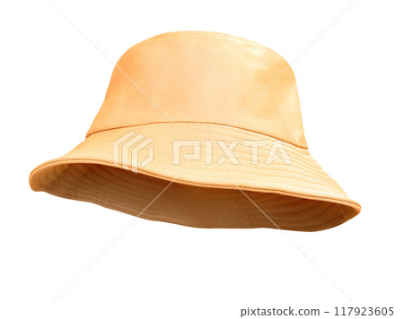 brown bucket hat isolated on white background 117923605