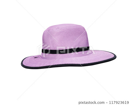 Purple vintage cloth hat isolated on white Purple vintage cloth hat isolated on white 117923619