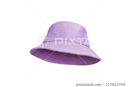 purple bucket hat isolated on white background 117923744