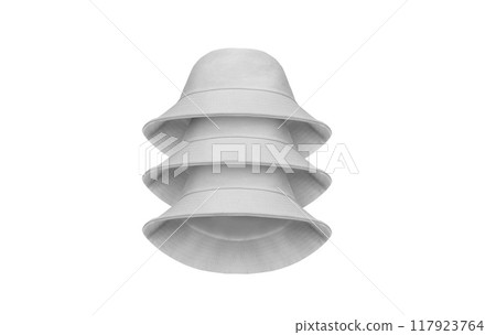 white bucket hat Three leaves isolated on white background white bucket hat Three leaves isolated on white background 117923764
