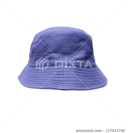 blue bucket hat Isolated on a white background blue bucket hat Isolated on a white background 117923780