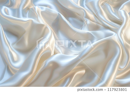 Elegant abstract white satin fabric with delicate waves on light key background Elegant abstract white satin fabric with delicate waves on light key background 117923801