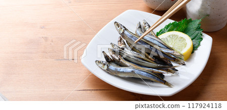 Dried silver-striped round herring (dried silver-striped round herring) from Kushimoto Port, Wakayama Prefecture 117924118