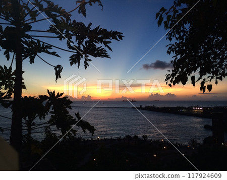 sunset seaside natural scenery sunset seaside natural scenery 117924609