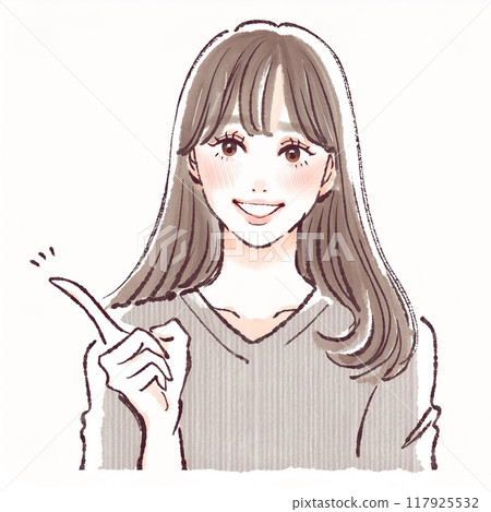 婦女和女孩插畫素材 117925532