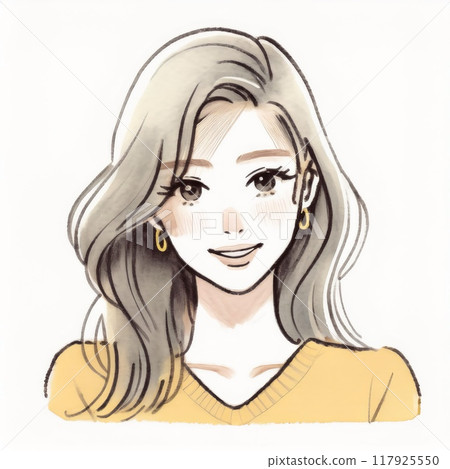 婦女和女孩插畫素材 117925550