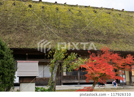 Autumn scenery of Shirakawa-go, Gifu Prefecture 117926310