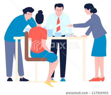 City planning committee. Architecture manager work together City planning committee. Architecture manager work together 117926403