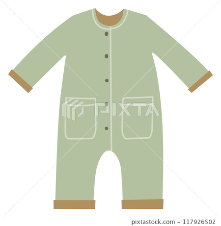 Sleepsuit color icon. Baby clothes. Newborn apparel Sleepsuit color icon. Baby clothes. Newborn apparel 117926502