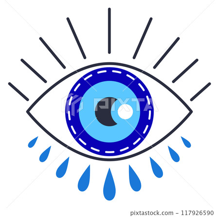 Turkish esoteric eye amulet. Mystic tattoo symbol 117926590