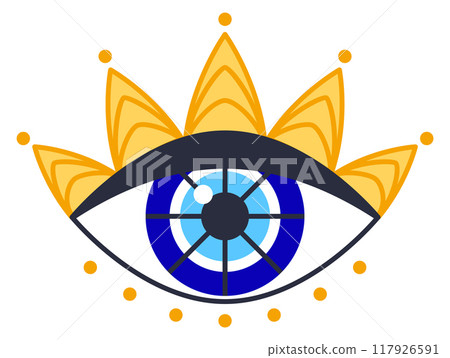 Esoteric eye sign. Mystic vision color symbol Esoteric eye sign. Mystic vision color symbol 117926591