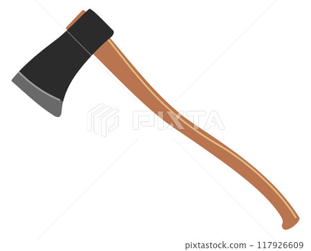Axe cartoon icon. Handyman tool. Lumberjack equipment Axe cartoon icon. Handyman tool. Lumberjack equipment 117926609
