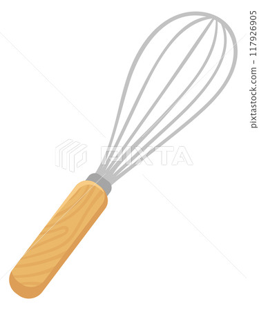 Mixing tool icon. Color whisk. Baking utensil Mixing tool icon. Color whisk. Baking utensil 117926905