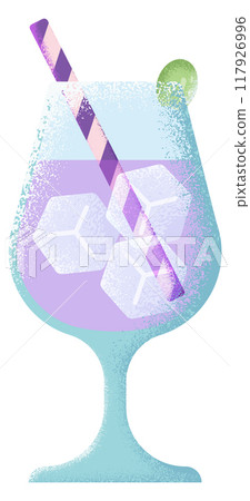 Cocktail glass textured icon. Cold ice drink Cocktail glass textured icon. Cold ice drink 117926996