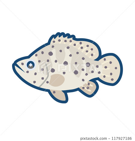 Illustration of a cute sarasahata fish Illustration of a cute sarasahata fish 117927186
