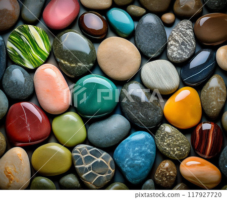 彩色石頭石背景紋理 117927720