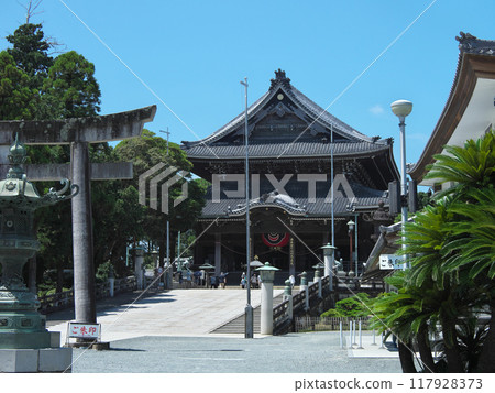 Aichi Prefecture, Toyokawa City, Toyokawa Inari Shrine, Main Hall, August, Clear Skies 117928373