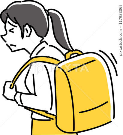 Stickman struggling with heavy bag Stickman struggling with heavy bag 117928862