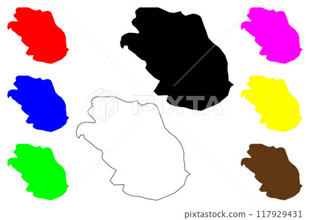 Jalandhar City (Republic of India, Punjab State) map vector illustration, scribble sketch City of Jullundur map Jalandhar City (Republic of India, Punjab State) map vector illustration, scribble sketch City of Jullundur map 117929431