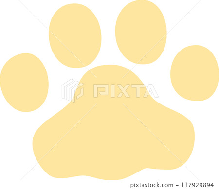 pale yellow animal footprints pale yellow animal footprints 117929894